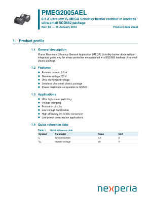 PMEG2005AEL-QYL datasheet cover page
