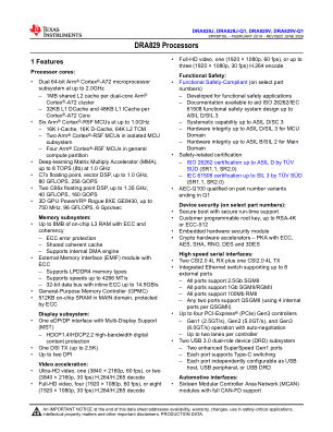 DRA829V-Q1 datasheet cover page