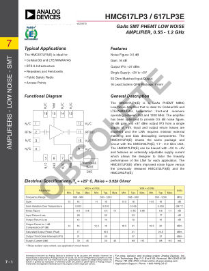 HMC617 datasheet cover page