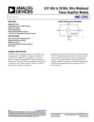 HMC-C582 数据手册首页