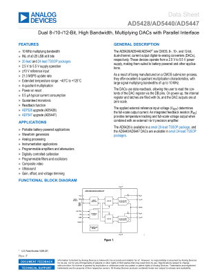 AD5428-AD5440-AD5447 datasheet cover page