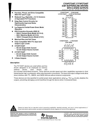 CY74FCT240T 数据手册首页