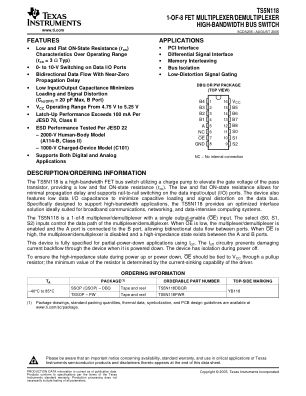 TS5N118 datasheet cover page