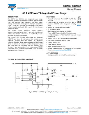 SIC788A datasheet cover page