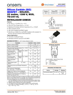 NVH4L022N120M3S 数据手册首页