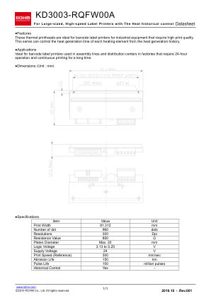 KD3003-RQFW00A datasheet cover page