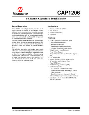 CAP1206-1-AIA-TR 数据手册首页