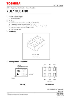 7UL1GU04NX 数据手册首页