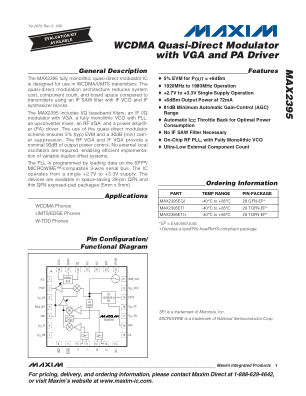 MAX2395 datasheet cover page