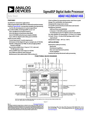 ADAU1462-1466 datasheet cover page