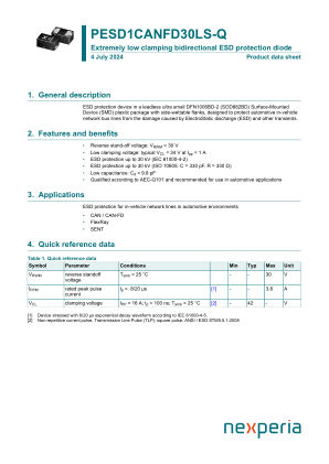 PESD1CANFD30LS-QYL datasheet cover page