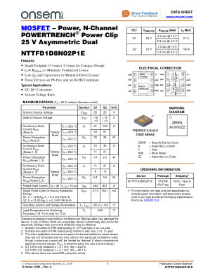 NTTFD1D8N02P1E datasheet cover page