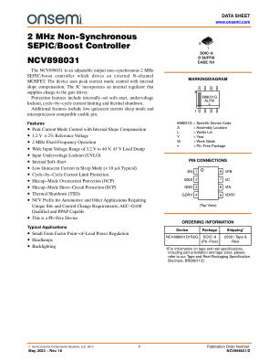 NCV898031 数据手册首页