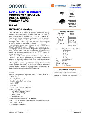 NCV8501 datasheet cover page
