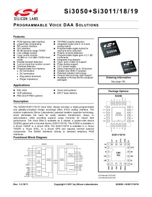 SI3019-F-FSR datasheet cover page