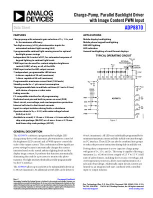 ADP8870 数据手册首页