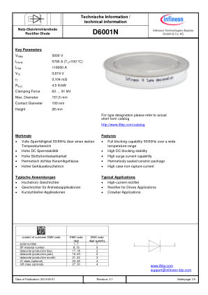 D6001N50T datasheet cover page