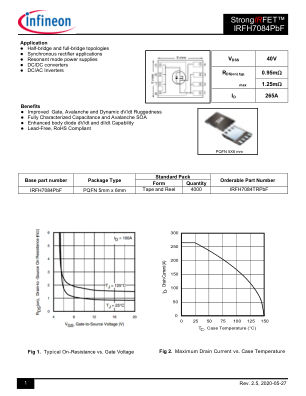 IRFH7084 数据手册首页