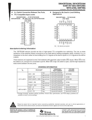 SN74CBTD3384 datasheet cover page