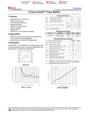 CSD16322Q5 数据手册首页