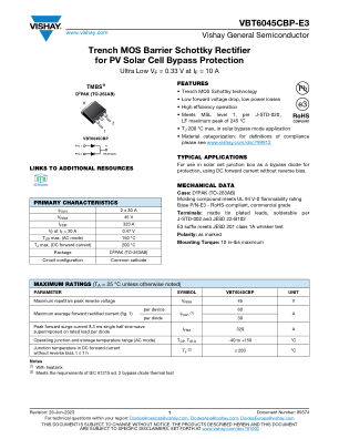 VBT6045C datasheet cover page