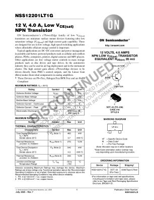 NSS12201L datasheet cover page