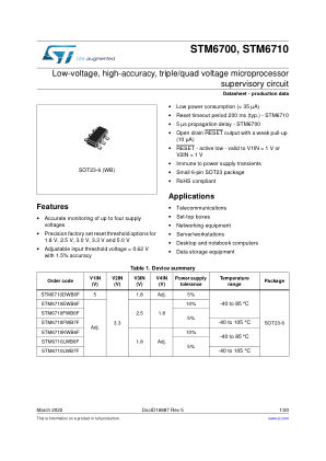 STM6710 datasheet cover page