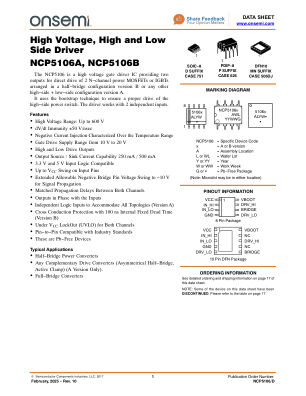 NCP5106 数据手册首页