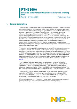 PTN3360A datasheet cover page