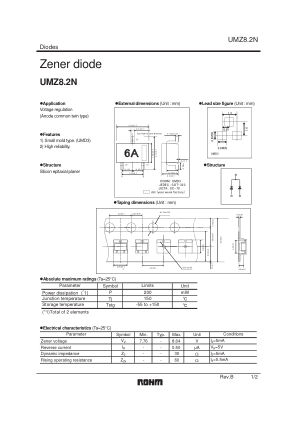 UMZ8.2N datasheet cover page