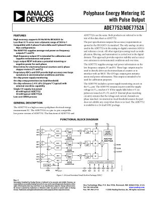 ADE7752 数据手册首页