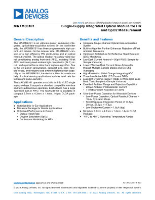 MAXM86161 datasheet cover page