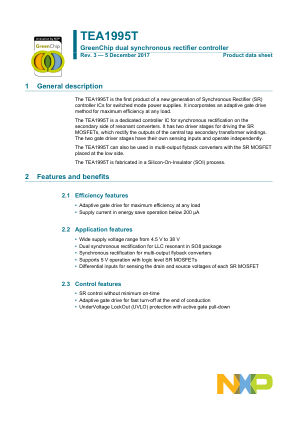 TEA1995T datasheet cover page
