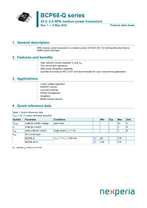 BCP68-25-QX datasheet cover page