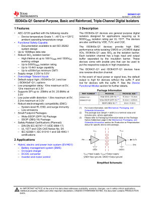ISO6431-Q1 数据手册首页