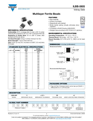 ILBB0805 datasheet cover page