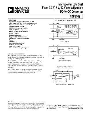 ADP1109 datasheet cover page