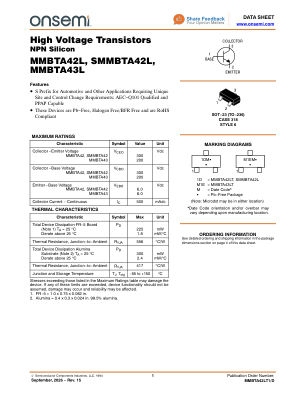 MMBTA42LT1 数据手册首页