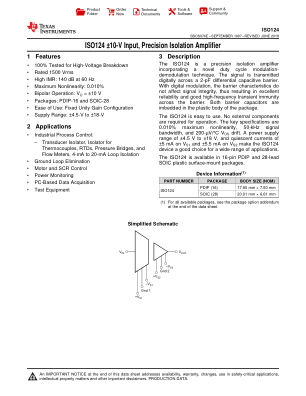 ISO124 数据手册首页