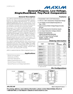 LMX331-LMX393H datasheet cover page