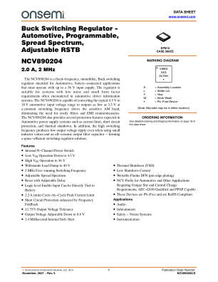 NCV890204 datasheet cover page