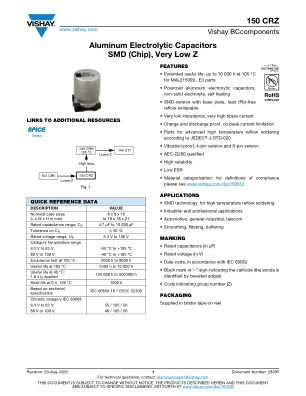150CRZ datasheet cover page