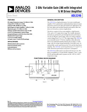 ADL5246 datasheet cover page