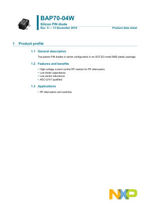BAP70-04W datasheet cover page