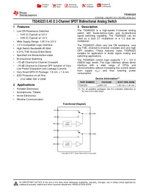TS3A5223 datasheet cover page