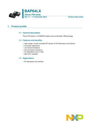 BAP64LX datasheet cover page