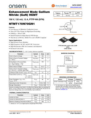 NTMT170N70GN1 数据手册首页