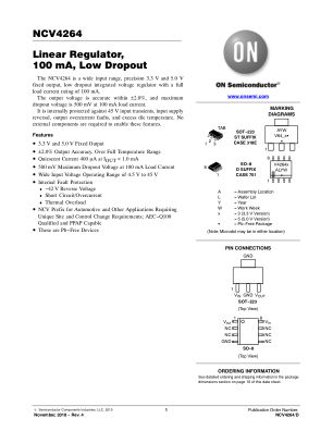 NCV4264 datasheet cover page