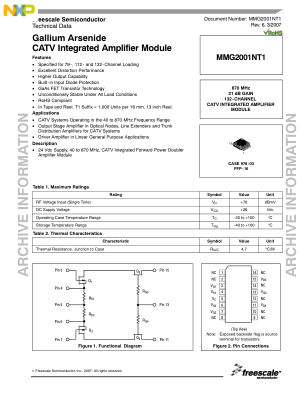 MMG2001NT1 datasheet cover page