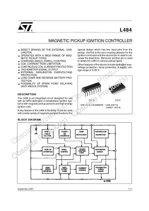 L484 datasheet cover page